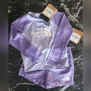 Brand New Toddler North Face rashguard set